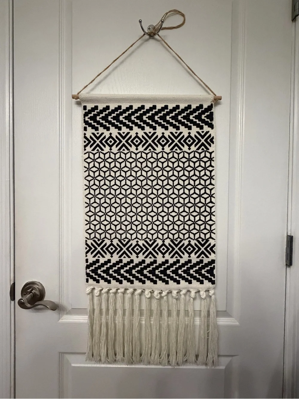 Bohemian Tapestry Macrame Wall Hanging 16” x 24”